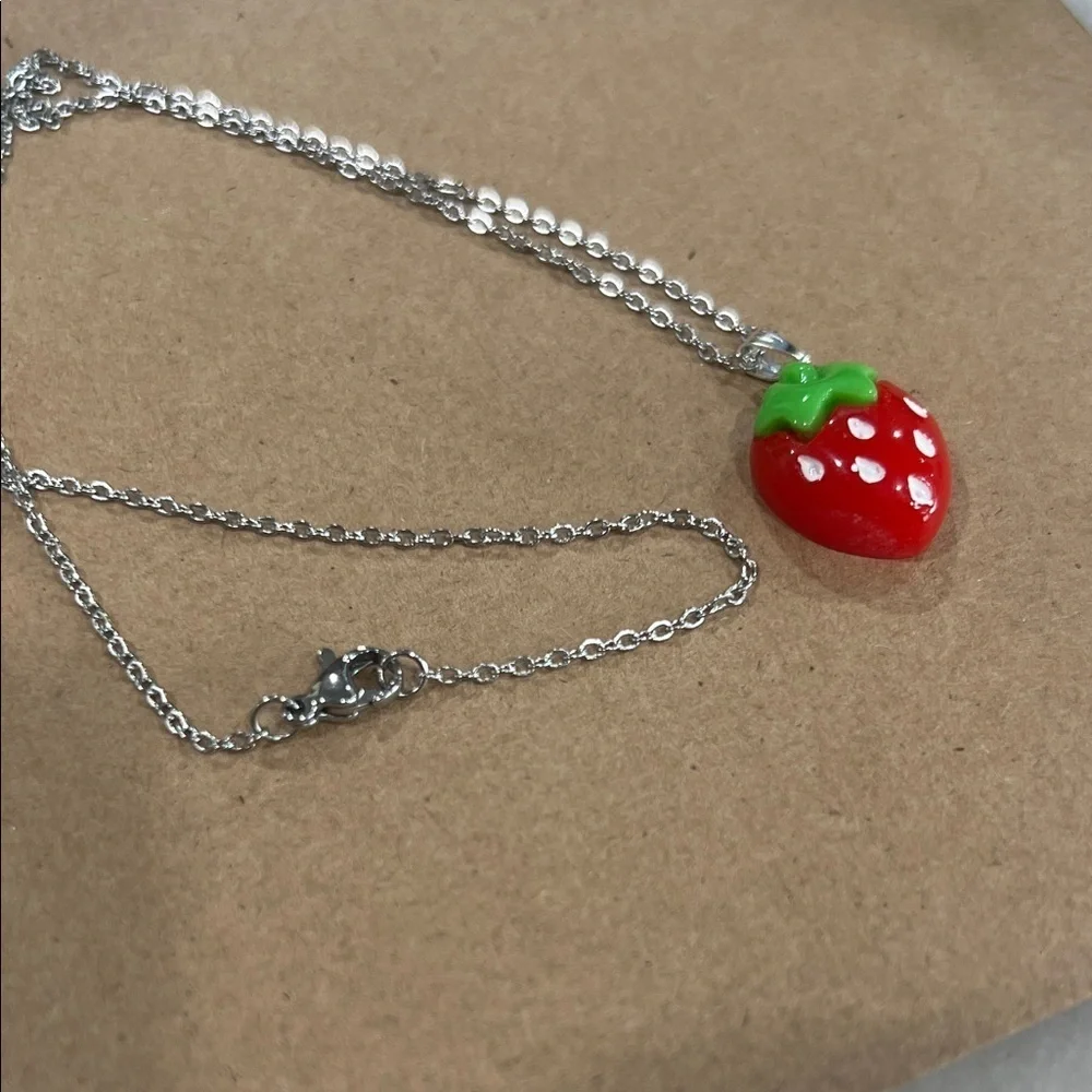 Strawberry Pendant Necklace